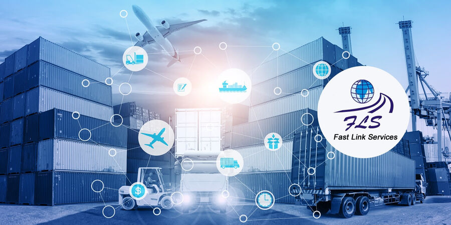 Fast Link Services global logistics network — containers, air, sea and road freight